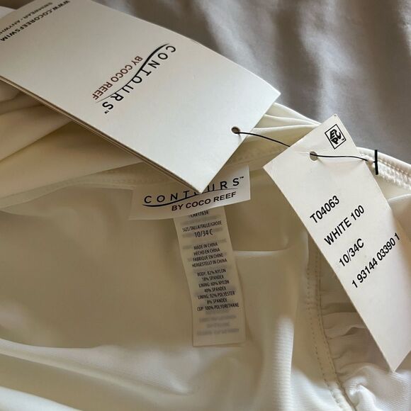 NWT- Contours by Coco Reef Brilliance Halter Bra Sized One Piece Swimsuit - Picture 10 of 15